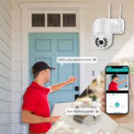 Cross-border new wireless WiFi surveillance camera dual light source AI intelligent monitoring ball machine with cloud storage