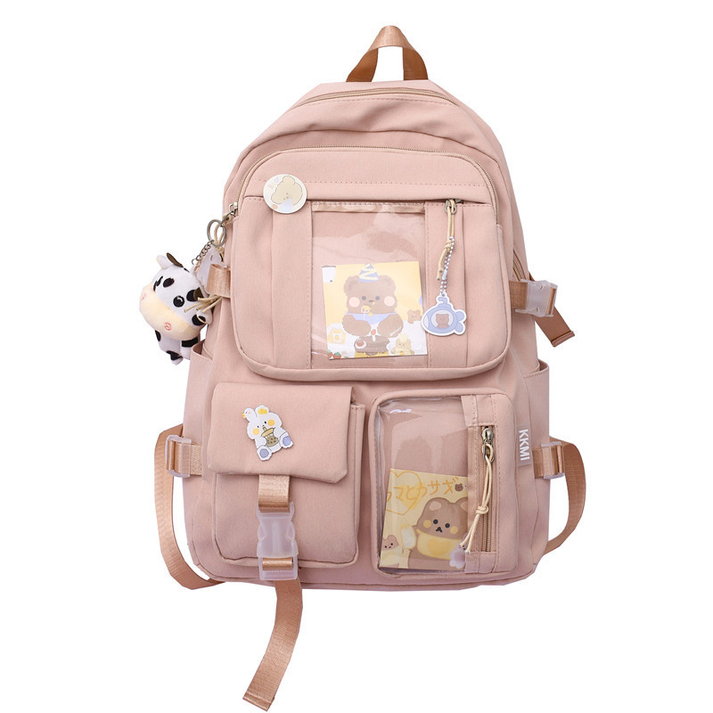 Schoolbag Female Korean Version Of Ulzzang Junior High School Students  Cute Girl Heart Ins Harajuku Style Backpack - Image 6